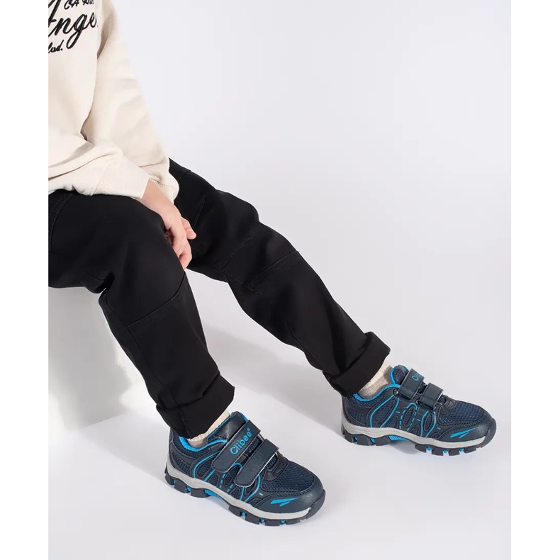 Navy blue boys' sports shoes with Velcro 2 Navy blue boys' sports shoes with Velcro 2