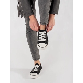 Black openwork tied sneakers 2 Black openwork tied sneakers 2