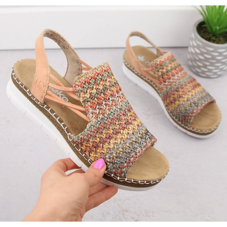 Comfortable Rieker W RKR669 multicolor sandals multicolored 1