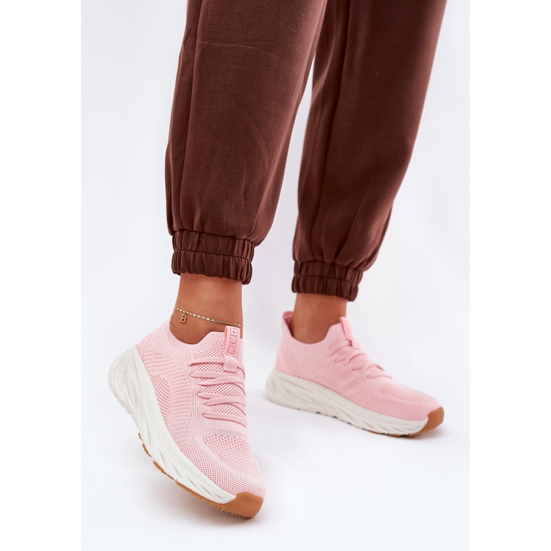 Comfortable women's sports shoes big star rr274a131 hi-Polish pink system 2