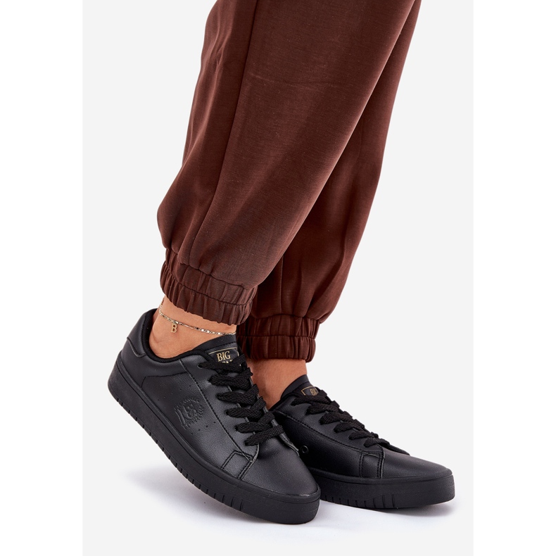 Low women's sneakers with eco leather big star nn274576 black 1