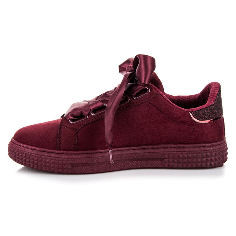 Bordo Suede Tied Sneakers red 1