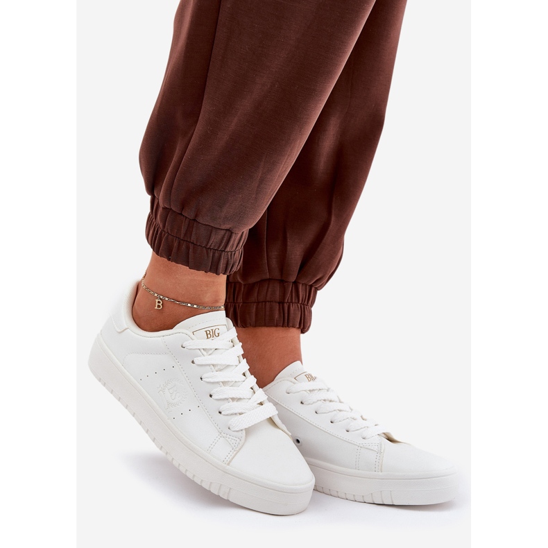 Low women's sneakers with eco leather big star nn274577 white 1 Low women's sneakers with eco leather big star nn274577 white 1
