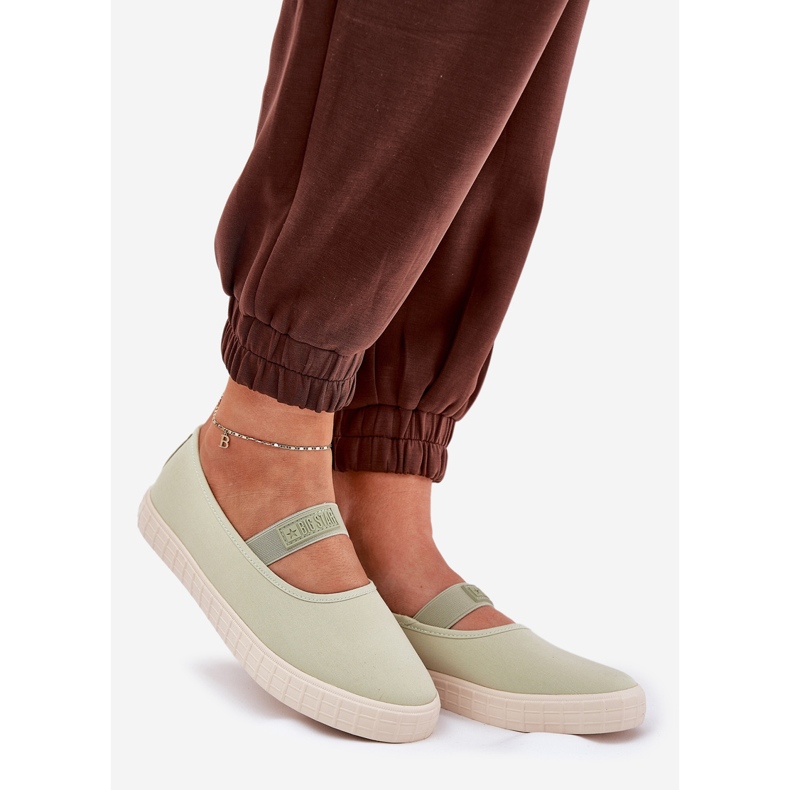 Women's Big Star NN274604 Light green sneakers 1