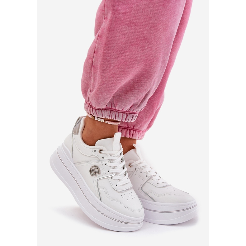 Women's Platform Sports Shoes White 1 Women's Platform Sports Shoes White 1