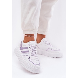 Women's Platform Sneakers, Purple 2