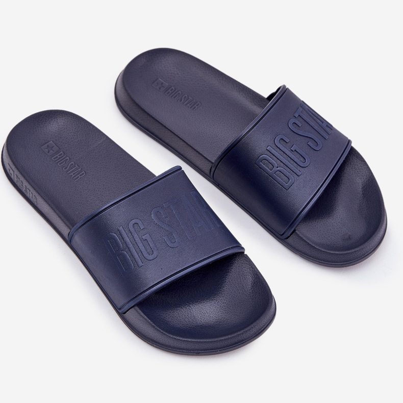 Light foam flip flops big star mm174323 navy blue 1