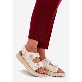 Women's sandals with decorative details for beige 1