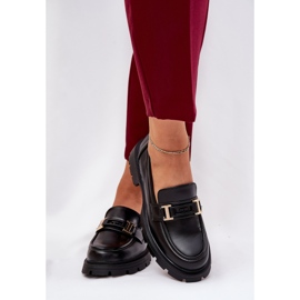 Women's moccasins with eco leather black 2