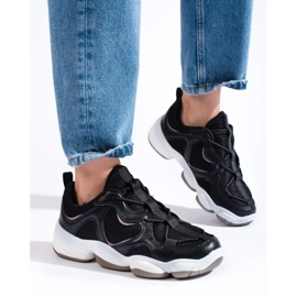 Kylie Stylish Black Sneakers 1