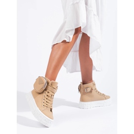 Goodin Sneakers On The Platform With A Pocket beige 1