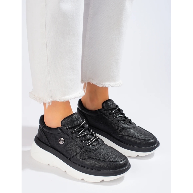Black Vinceza trainers with a thick sole 2