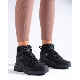 Comfortable women's trekking shoes with a high upper DK black 2