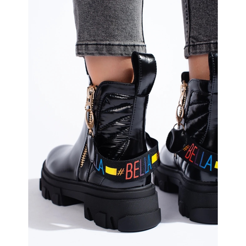 Women's platform ankle boots black 2