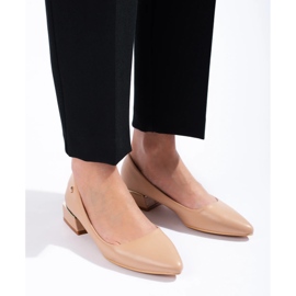 Vinceza women's low-heeled beige ballerinas 2