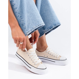 Women's Shelovet beige sneakers 1