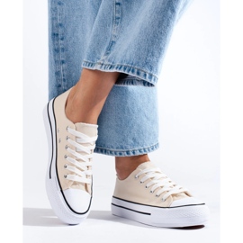 Women's Shelovet beige sneakers 2