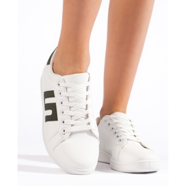 White and green women's sneakers 2
