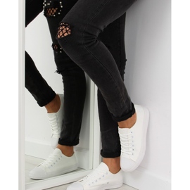 Women's white monocolour sneakers 1