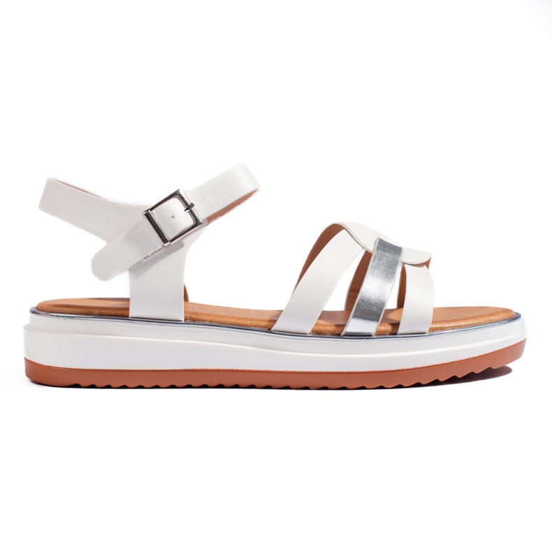 White women's platform sandals 2