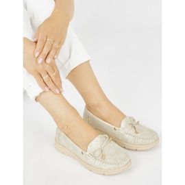 Seastar Gold comfortable moccasins made of eco-leather golden 2
