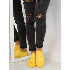 Yellow monocolour women's sneakers NB176 Yellow 1