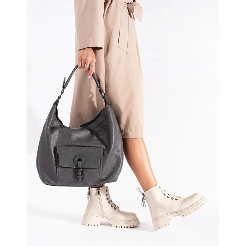 Beige leather lace-up women's ankle boots 2 Beige leather lace-up women's ankle boots 2