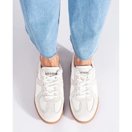 Goodin Leather white women's sneakers 2