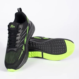 Vico Black and green men's mesh sneakers 2 Vico Black and green men's mesh sneakers 2