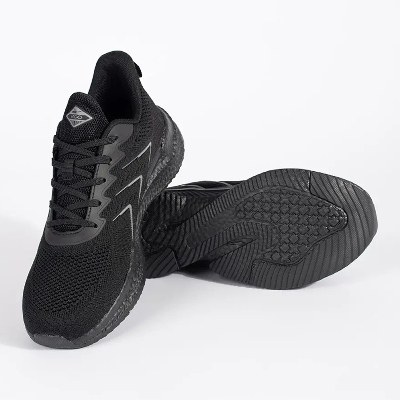 Vico Black lightweight lace-up sports shoes 2 Vico Black lightweight lace-up sports shoes 2
