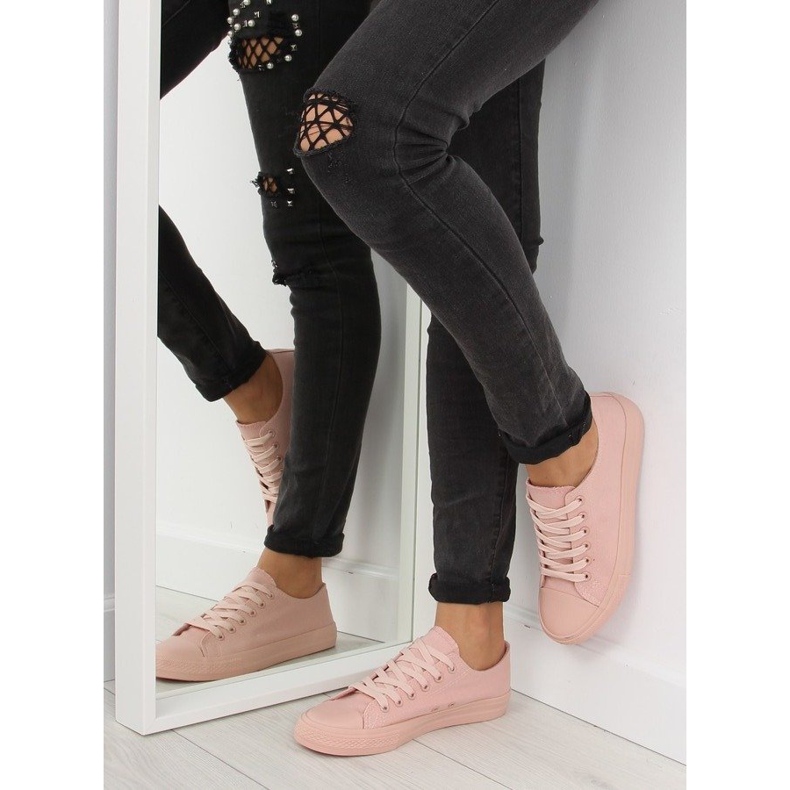 Women's monocolour sneakers powder pink 1
