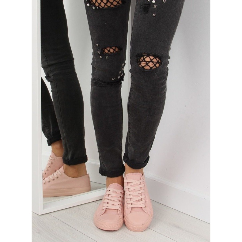 Women's monocolour sneakers powder pink 2