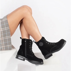 Black women's baggies made of natural nubuck leather by Sergio Leone 1 Black women's baggies made of natural nubuck leather by Sergio Leone 1