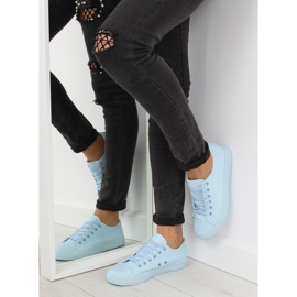 Blue and blue monocolour women's sneakers 1