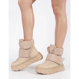 Seastar Beige insulated women's snow boots with a thick sole 2 Seastar Beige insulated women's snow boots with a thick sole 2