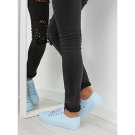 Blue and blue monocolour women's sneakers 2