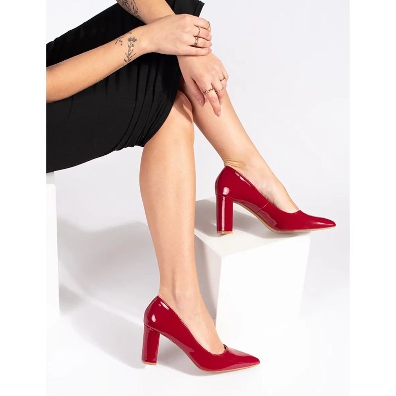 Seastar Elegant patent red high heel pumps 1