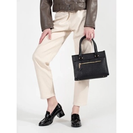 Goodin Black women's loafers with high heels 2 Goodin Black women's loafers with high heels 2