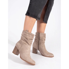 Beige suede women's ankle boots 1 Beige suede women's ankle boots 1