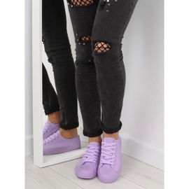 Purple women's monocolour purple sneakers 2
