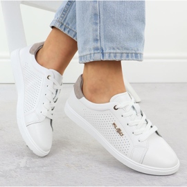 White Filippo DP6738 leather sports shoes 1