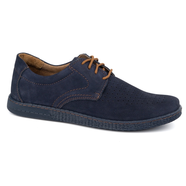 KOMODO Men's leather shoes casual 933/l/2 navy blue 1 KOMODO Men's leather shoes casual 933/l/2 navy blue 1