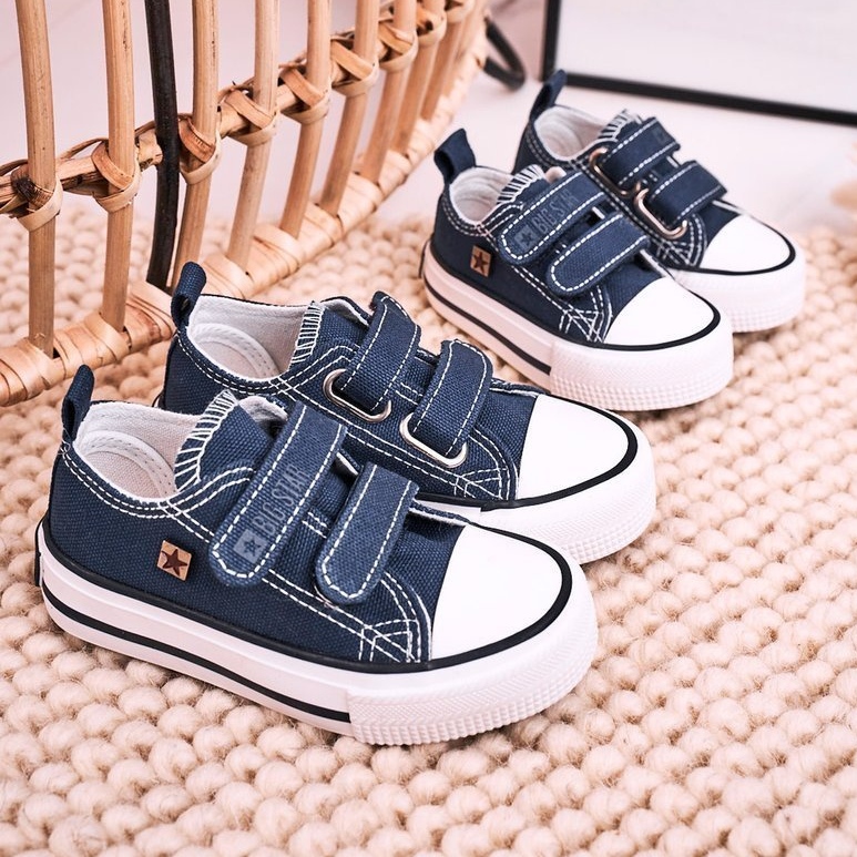 Children's Low Sneakers With Velcro Big Star HH374201 Navy Blue 2 Children's Low Sneakers With Velcro Big Star HH374201 Navy Blue 2