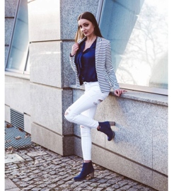 Olivier Sara Navy blue high-heeled boots 5 Olivier Sara Navy blue high-heeled boots 5