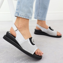 Jezzi Women's sandals on a platform with rubber silver Jeszi RMR2267-2 2