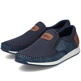 Men's shoes comfortable navy loafers rieker 11954-14 blue 2 Men's shoes comfortable navy loafers rieker 11954-14 blue 2