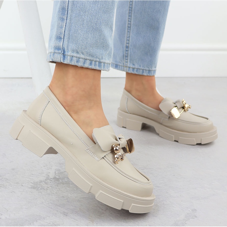 Leather women's heels Filippo DP610 leather beige 2