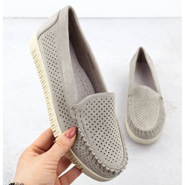 Moccasins Openwork Loose Beige Potocki 25-11316 1