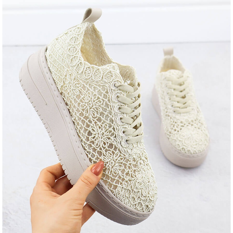 Women's lace shoes on the platform beige T.Sokolski W503 1 Women's lace shoes on the platform beige T.Sokolski W503 1