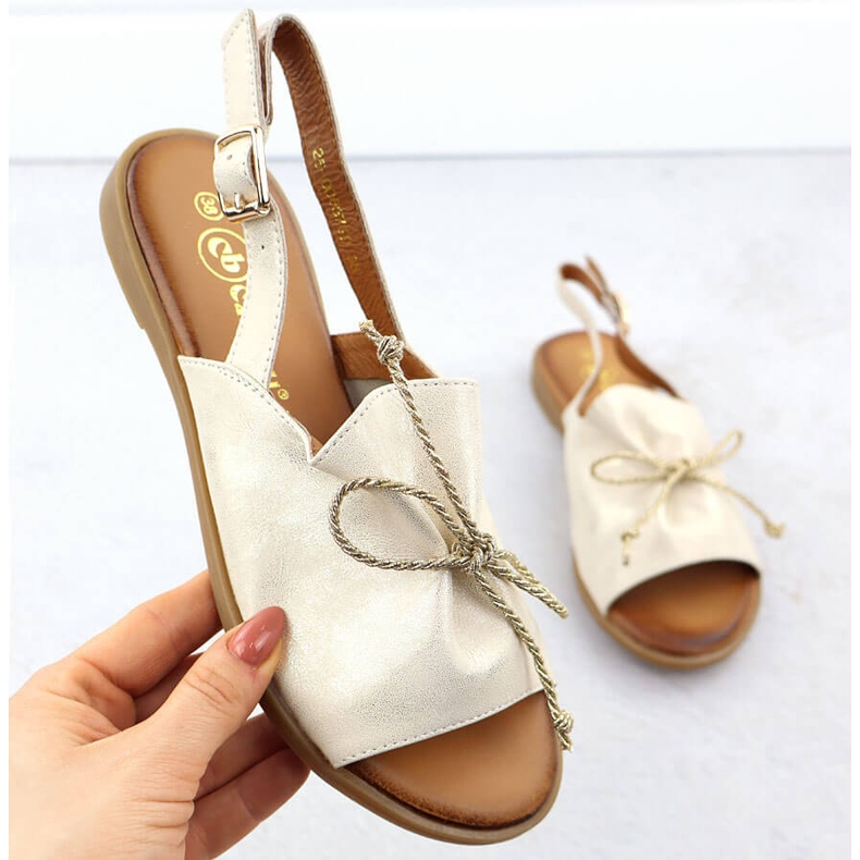 Cambell Leather Women's Sandals Złote Camell Sz00657 golden 1 Cambell Leather Women's Sandals Złote Camell Sz00657 golden 1